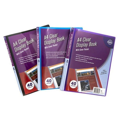 A4 Clear Display Book with 40 Cover Pockets - The Base Warehouse