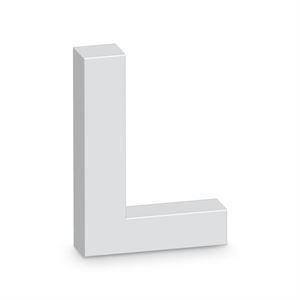 4 Pack White Letter Art - L - The Base Warehouse