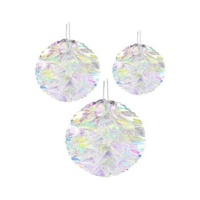 3 Pack Iridescent Honeycomb Balls - 10cm to 20cm - The Base Warehouse