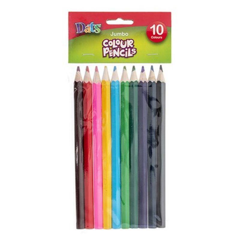 10 Pack Jmbo Colour Pencils - The Base Warehouse