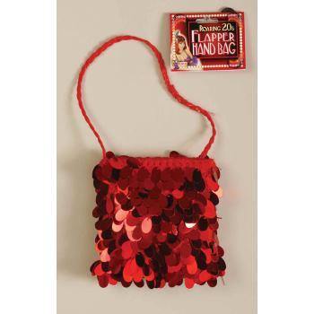 20s Red Sequin Flapper Bag - The Base Warehouse