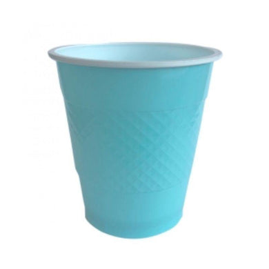 20 Pack Pastel Blue Plastic Cups - 355ml - The Base Warehouse