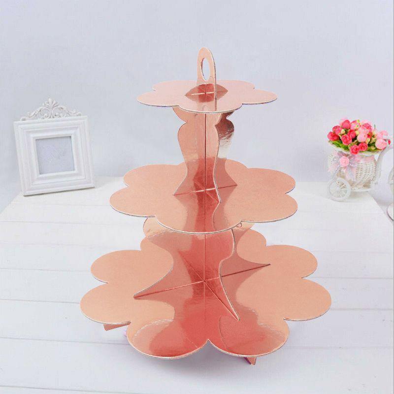 Rose Gold 3 Tier Cake Stand - The Base Warehouse
