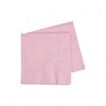40 Pack Classic Pink Cocktail Napkins - 25cm - The Base Warehouse