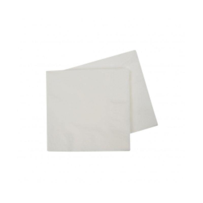40 Pack White Cocktail Napkins - 25cm - The Base Warehouse