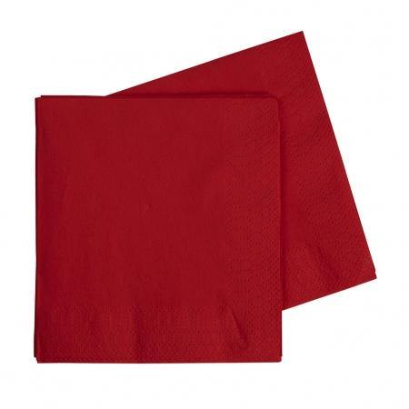40 Pack Apple Red Lunch Napkins - 33cm - The Base Warehouse