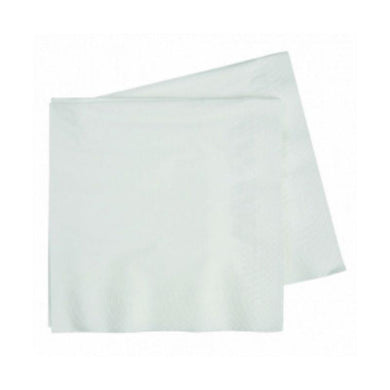 40 Pack White Lunch Napkins - 33cm - The Base Warehouse
