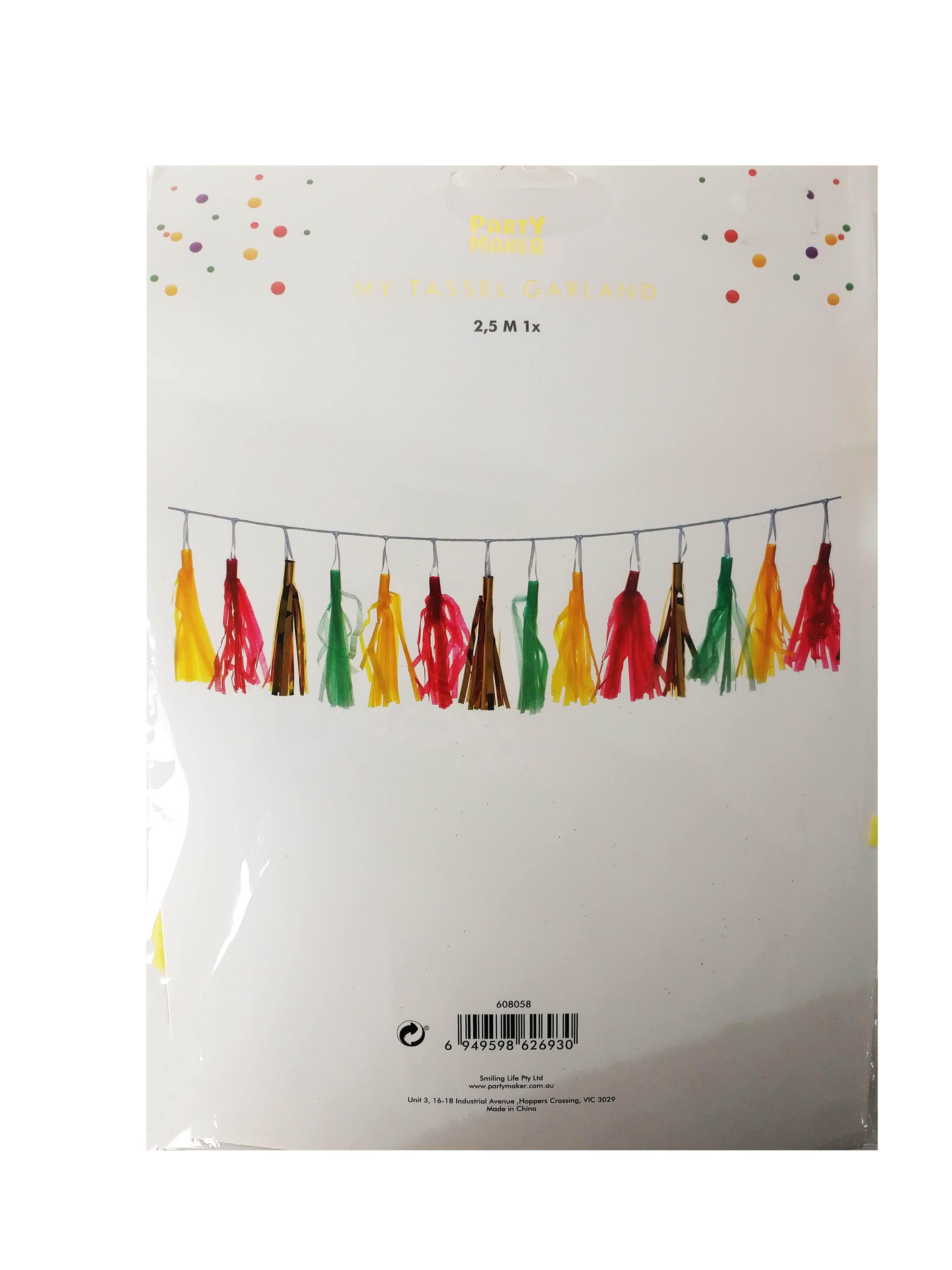 Small My Tassel Garland - 2.5m - The Base Warehouse