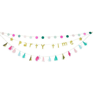 Multi-Colour Party Time Garland - 2m - The Base Warehouse