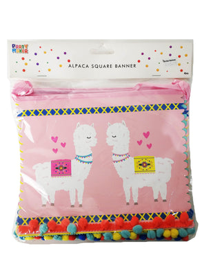 Double-Sided Alpaca Square Banner with Small Fluffy - 4m - The Base Warehouse