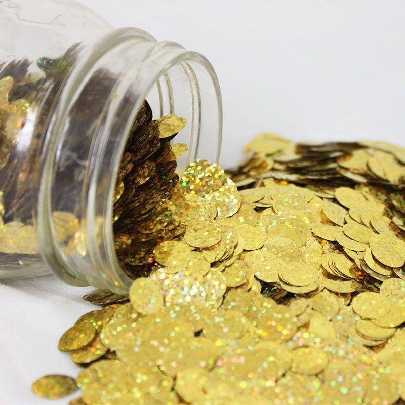 Gold Holographic Balloon 2cm Confetti - 250g - The Base Warehouse