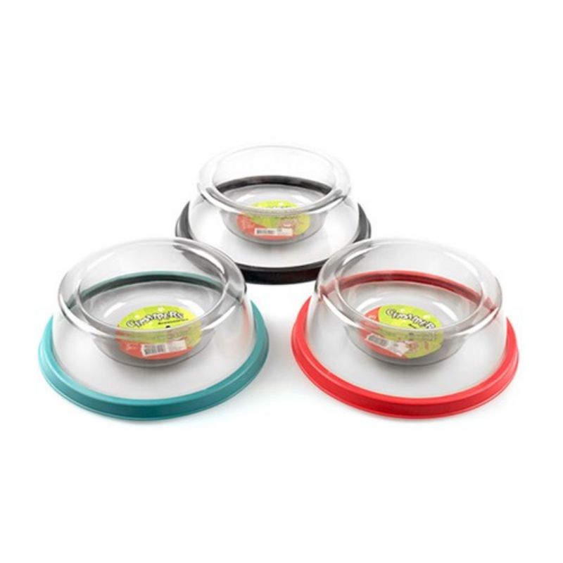Transparent Smokey Grey Pet Bowl