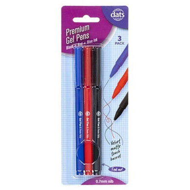 3 Pack Premium Mixed Gel Pens - The Base Warehouse