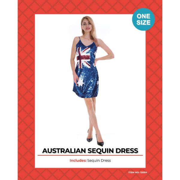 Adult Australian Sequin Dress - One Size