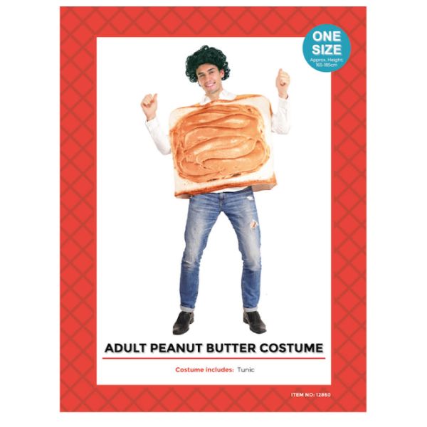 Adults Peanut Butter Sandwich Costume - One Size
