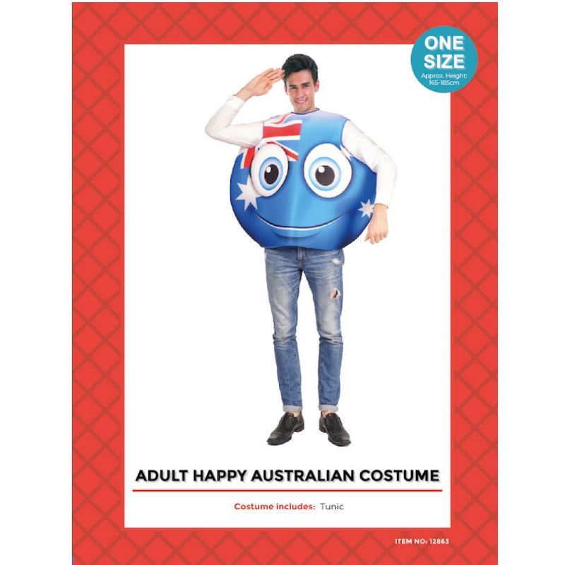 Adults Happy Australian Costume - One Size Fits Most