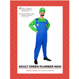 Load image into Gallery viewer, Adults Green Plumber Luigi Costume - S/M
