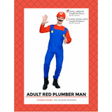 Load image into Gallery viewer, Adults Red Plumber Mario Costume - S/M
