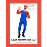 Load image into Gallery viewer, Adults Red Plumber Mario Costume - L/XL
