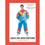Load image into Gallery viewer, Adults Blue 80s Man Costume - L/XL
