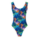 Load image into Gallery viewer, Neon Grid Adult Print Leotard - L/XL
