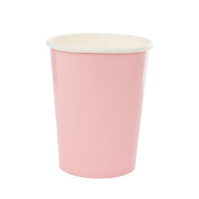 10 Pack Classic Pink Paper Cup - 260ml - The Base Warehouse