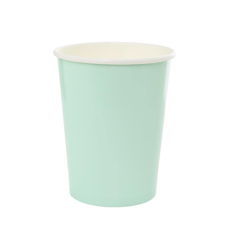 10 Pack Mint Paper Cup - 260ml - The Base Warehouse