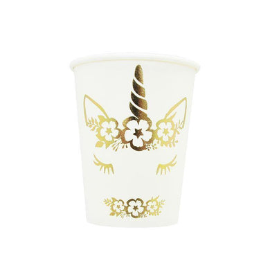 6 Pack Deluxe Unicorn Paper Cups - 266ml - The Base Warehouse