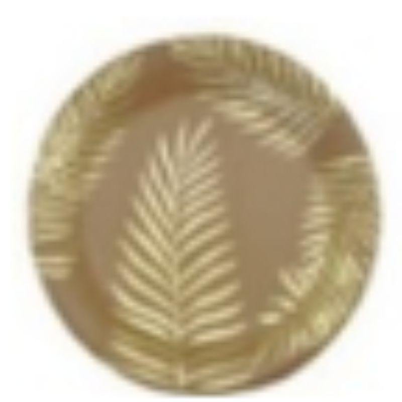 16 Pack Foil Palm Leaf Plates - 16.5cm - The Base Warehouse