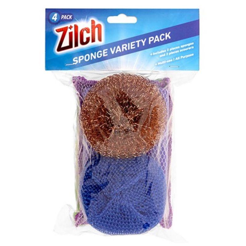 4 Pack Sponge & Scourer