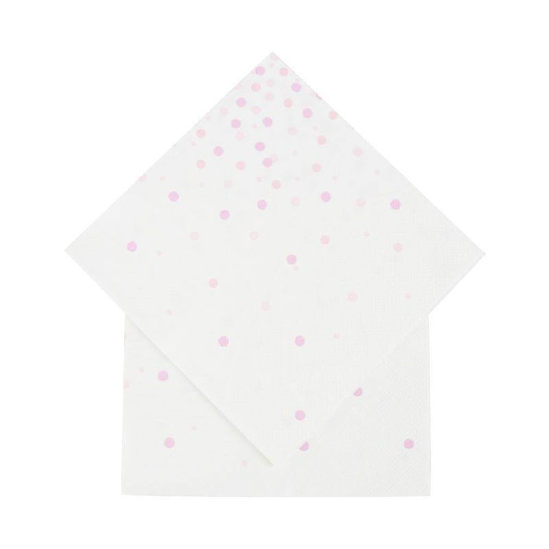 20 Pack Baby Pink Napkins - 33cm x 33cm - The Base Warehouse