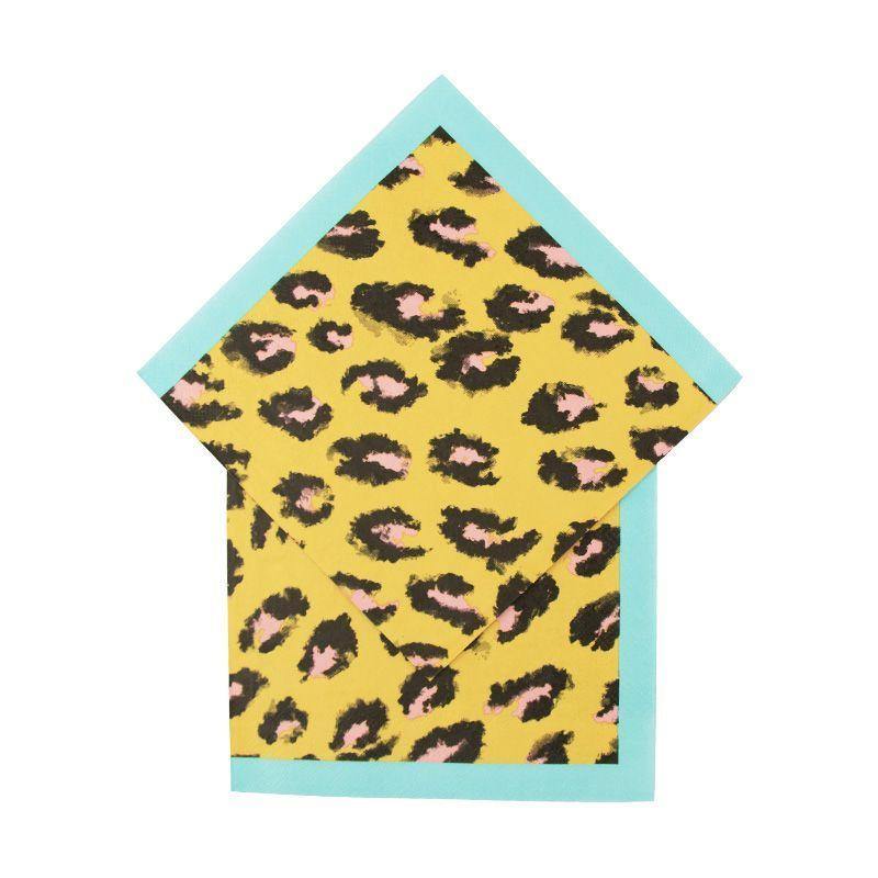 16 Pack Leopard Napkins - 33cm x 33cm - The Base Warehouse