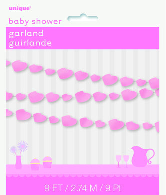 Baby Girl Bootie Paper Garland - 2.74m - The Base Warehouse
