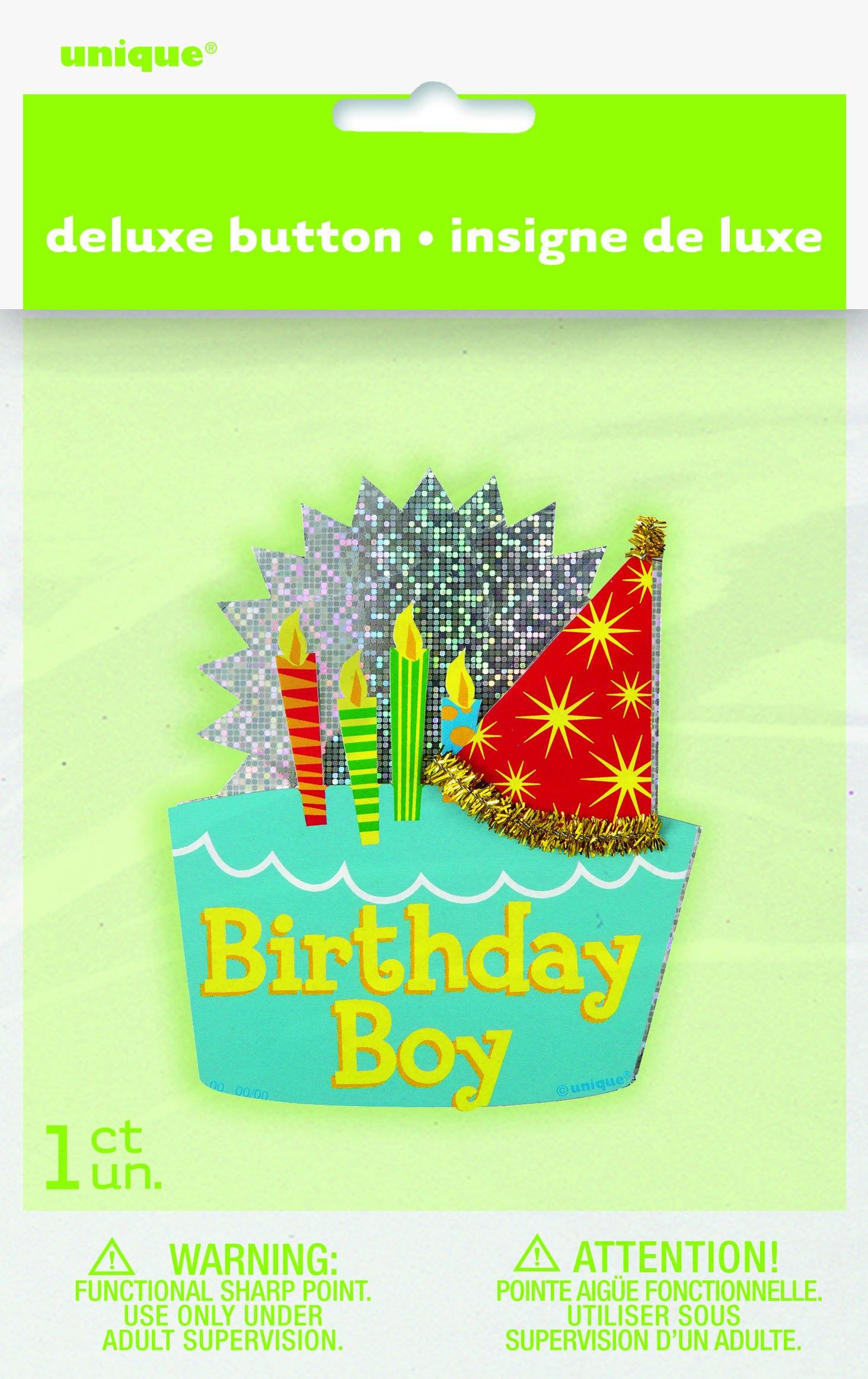 Birthday Boy Party Hat Deluxe Badge - The Base Warehouse