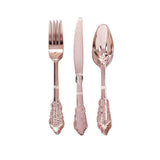 Load image into Gallery viewer, 12 Pack Luxury Rose Gold Cutlery Set - 4 x Forks, Knives, Spoons - The Base Warehouse
