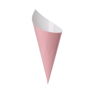 10 Pack Classic Pink Paper Snack Cone - The Base Warehouse
