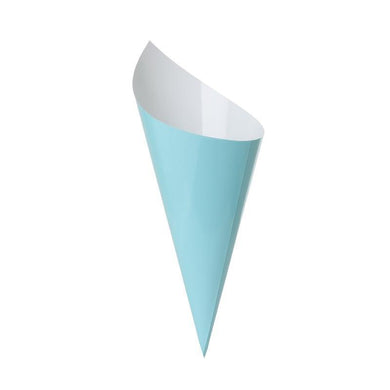 10 Pack Pastel Blue Paper Snack Cone - The Base Warehouse