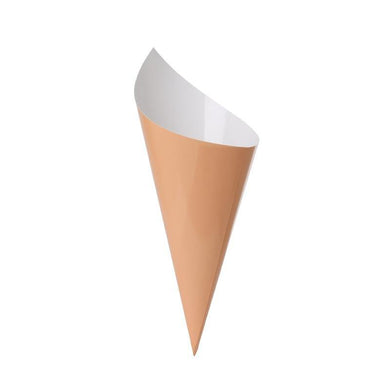 10 Pack Peach Paper Snack Cone - The Base Warehouse
