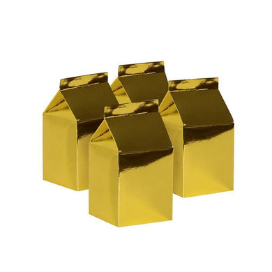 10 Pack Metallic Gold Milk Box - The Base Warehouse