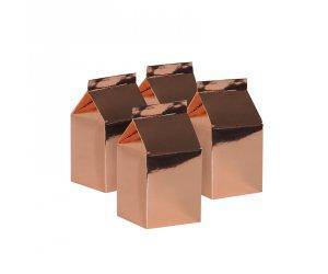 10 Pack Rose Gold Milk Box - The Base Warehouse