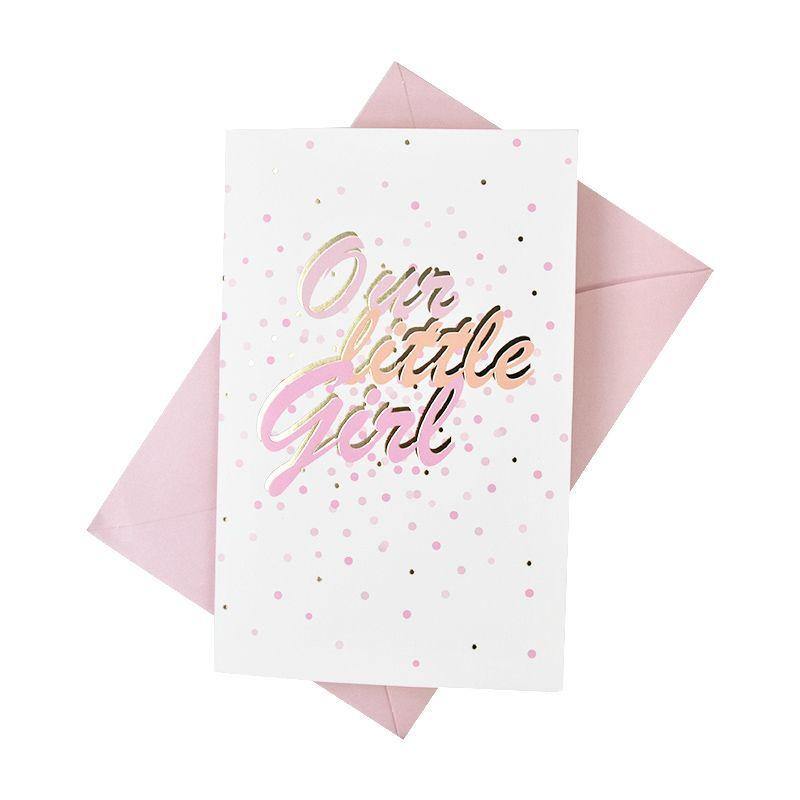 8 Pack Baby Pink Invitation Card - 10cm x 15cm