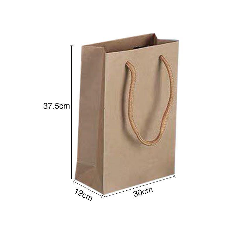 Craft Paper Bags - 37.5cm x 12cm x 30cm - The Base Warehouse