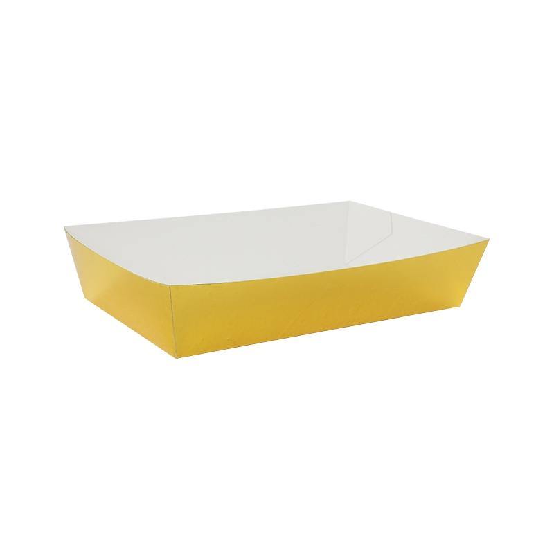10 Pack Metallic Gold Lunch Tray - The Base Warehouse