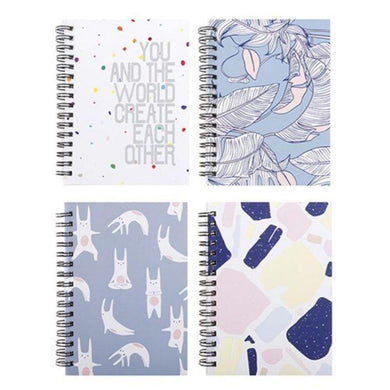 A6 Notebook with Printed Card Cover - 120pg - The Base Warehouse