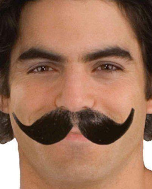 Mens Brown Full Winged Moustache - The Base Warehouse