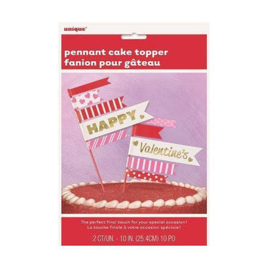 Valentines Day Flag Cake Toppers - The Base Warehouse