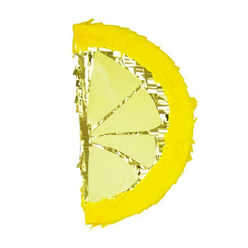 Metallic Lemon Pinata - 17.5cm x 8cm x 30.5cm - The Base Warehouse
