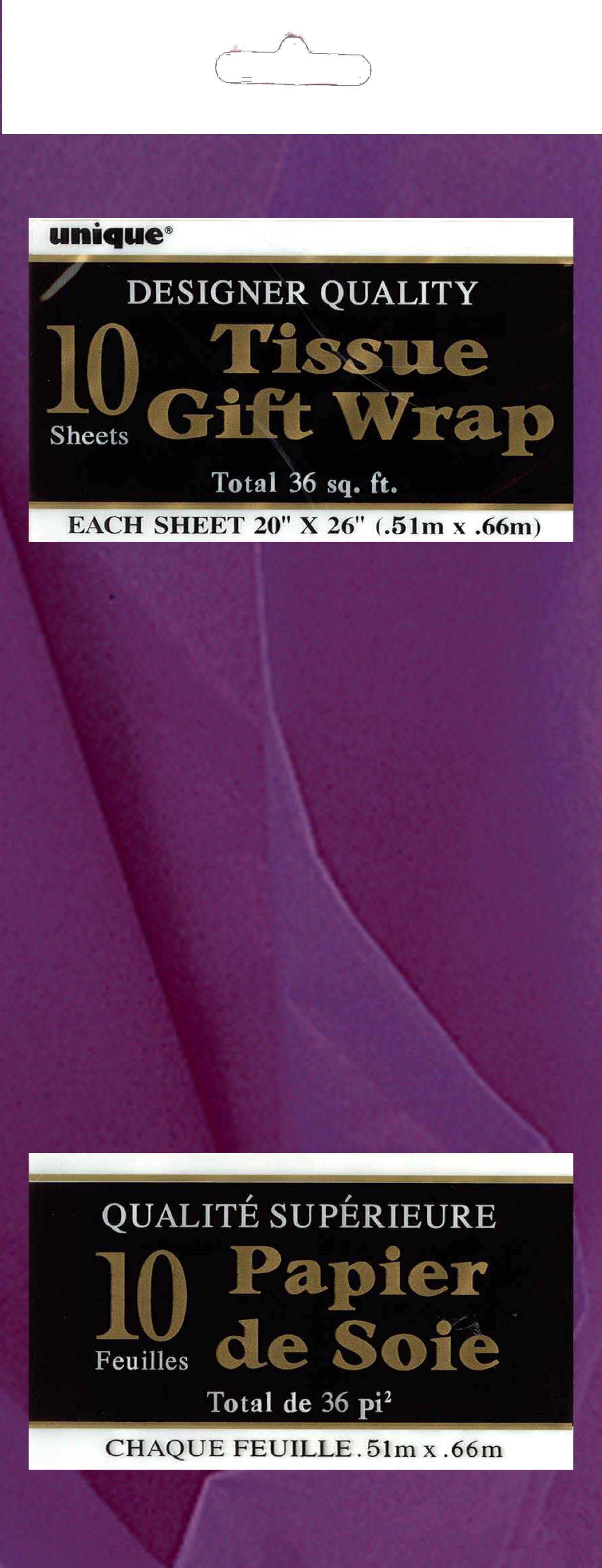 10 Pack Purple Tissue Sheets - 51cm x 66cm - The Base Warehouse