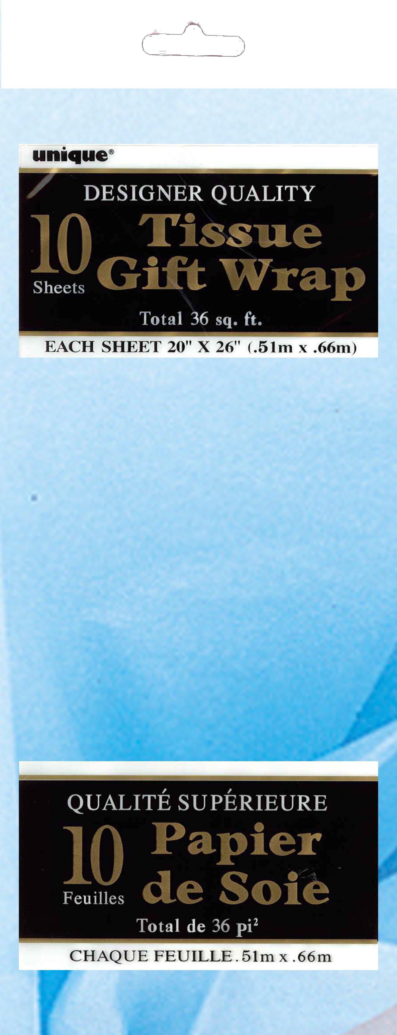 10 Pack Baby Blue Tissue Sheets - 51cm x 66cm - The Base Warehouse
