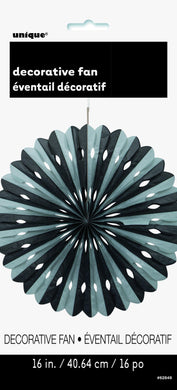 Black & Silver Decorative Fan - 40cm - The Base Warehouse